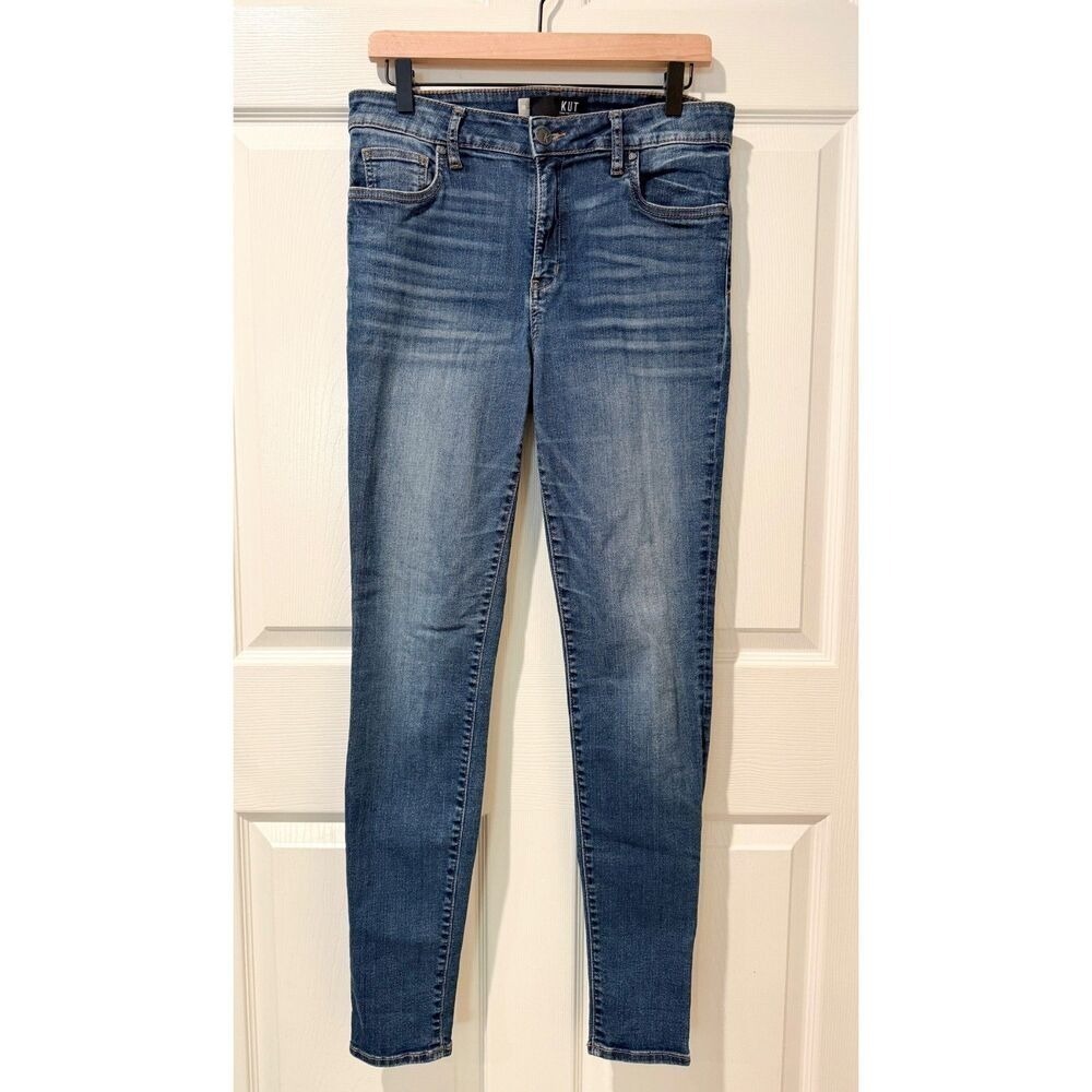 KUT from the Kloth Mia High Rise Skinny Jeans 10 Stretch Classic Preppy Casual